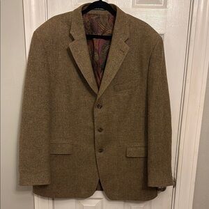 Lauren Ralph Lauren Brown 100% Laine Wool Men’s Blazer